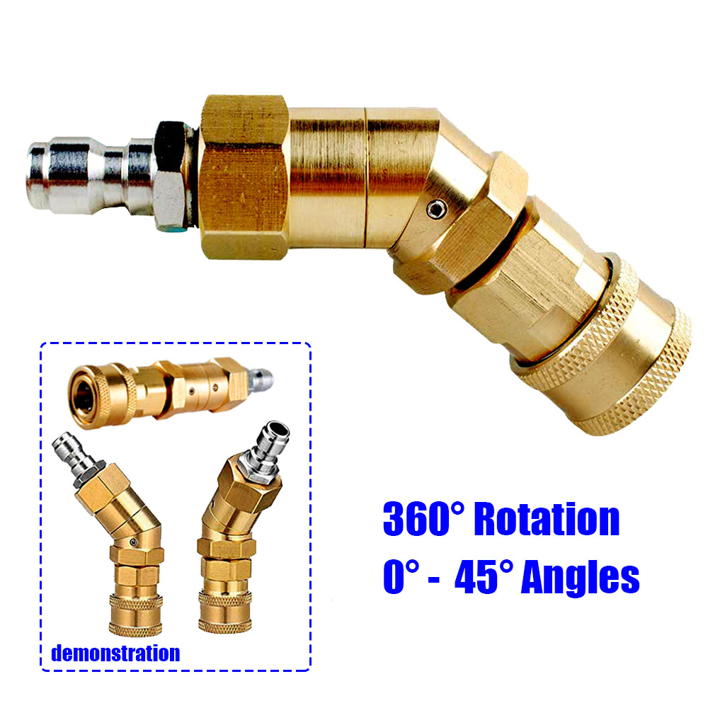 Pressure Washer Accessories Kit 7 Power Washer Spray Nozzle Tips 1/4 inch Quick Connecting Pivoting Coupler 4500 PSI: Red