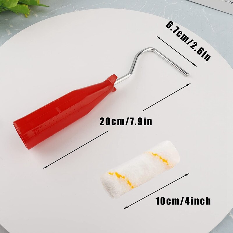 Nowy-11szt. osłona wałka robić malowania zestaw, 4 Cal malarstwo ścienne z mikrofibry farby wałek zestaw robić malowania ścian, plamy robić czyszczenia