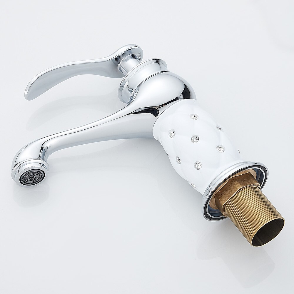 Basin Sink Bathroom Faucet Deck Mounted Cold Water Basin Mixer Taps Brass Countertop Installation Bathroom Kitchen Faucet