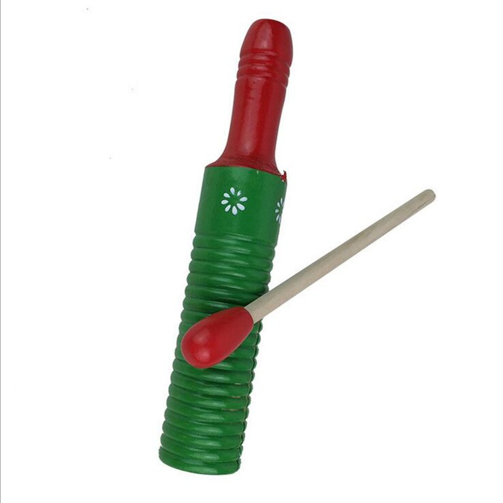 Houten Guiro Draad Kleine Enkele Ring Sound Drum Percussie Instrument