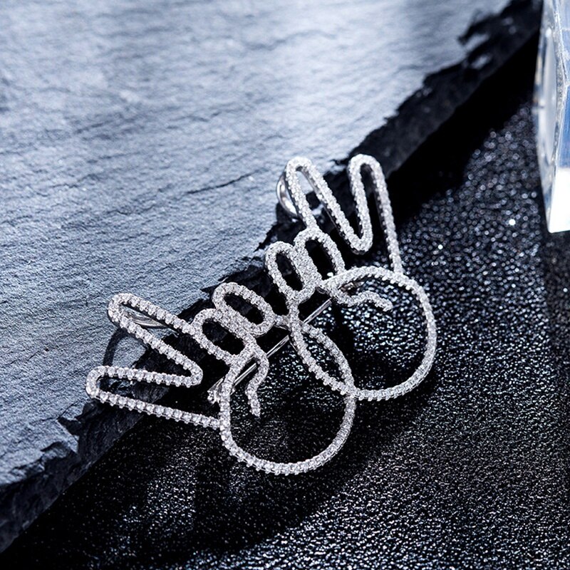 100% 925 Sterling Zilver Zirconia Zeker Win Kat Broche Lady Eenhoorn Twee Manieren Broche Geometrische Vrouwen Bruiloft Sieraden