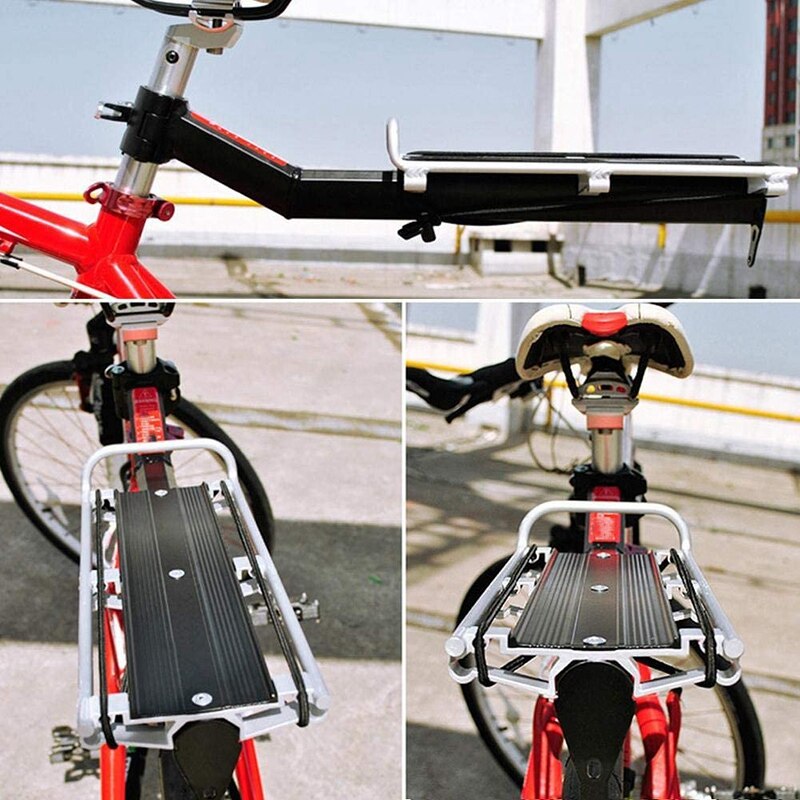 Porte-bagages arrière de vélo, porte-bagages de vélo, porte-tige de selle réglable à dégagement rapide pour VTT