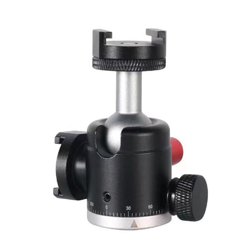 Bal Hoofd Mount Aluminium Swivel Mini Ball Head 1/4 Inch Schroef Mount Voor Dslr Camera Fill Licht Statief Bal hoofd