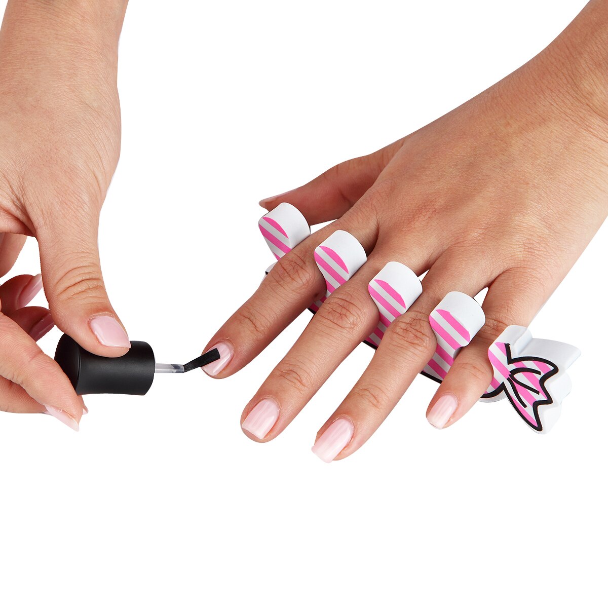 Monja 2 uds al azar Color caramelo suave arte de uñas, dedo separadores esponja desmontable UV Gel polaco recubrimiento ayudar DIY herramienta de la manicura