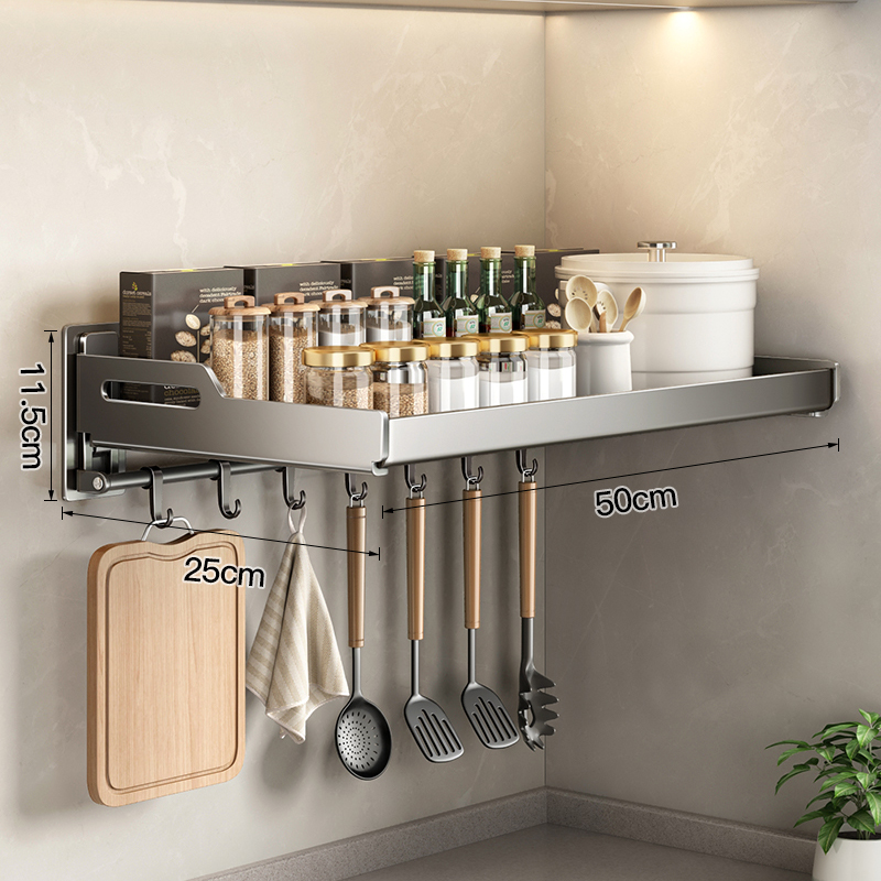Wandmontage Keukengerei Organizer Home Kruidenrek Box Jar Schotel Droogrek Wandplanken Keuken Opslagbenodigdheden Accessoire: Army Green