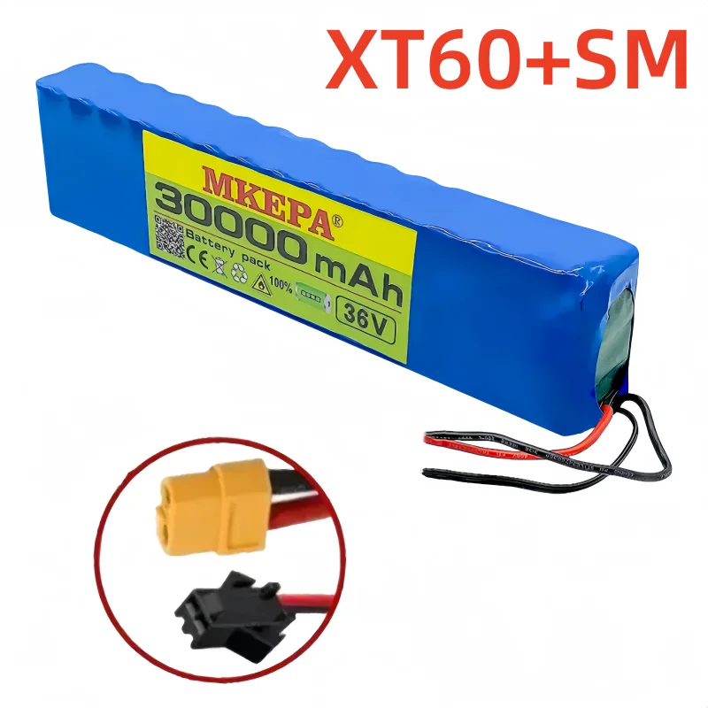 10S3P 36V 30000mAh 100% nowy akumulator litowo-jonowy odpowiedni do produktów elektrycznych, takich jak akumulator do skuterów: SZARY