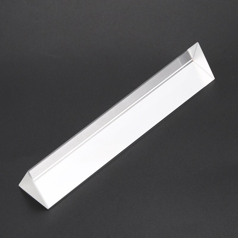 15cmx3cm Rainbow Optical Glass Triple Triangular Prism Physics Teaching Light Spectrum with Box