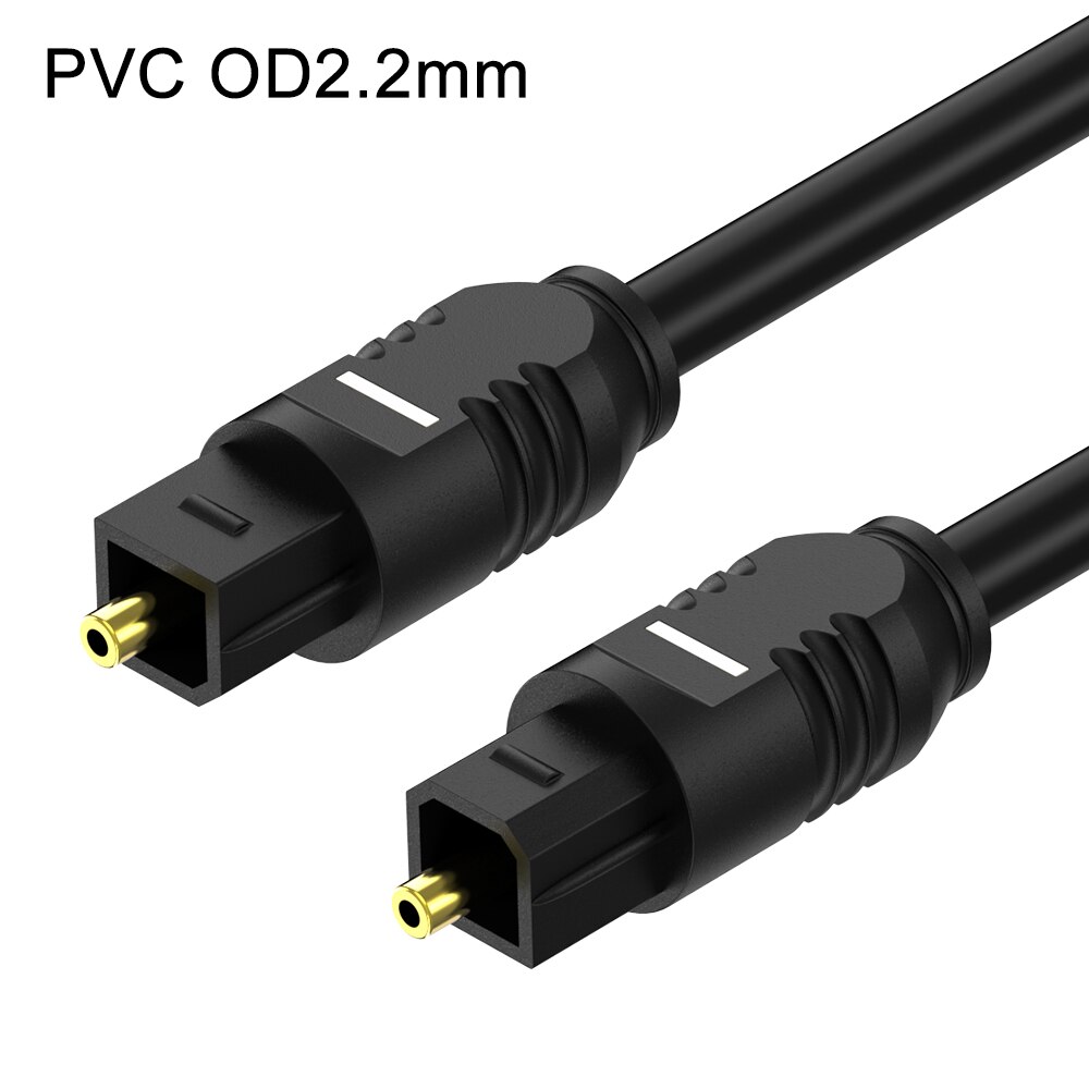 Digital Optical Audio Cable Toslink SPDIF Cable HIFI 5.1 Coaxial Cable 1m 2m For Amplifier Xbox 360 TV PS4 Soundbar Fiber Cable: PVC OD2.2mm / 1m