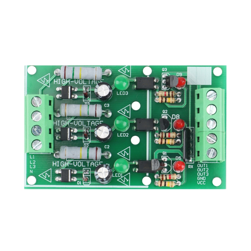 Optokoppler Isolationsplatine 8-Kanal Spannungserkennungsmodul 220V AC DIY Elektronikbausatz für Heimwerker SPS Steuerungsmodule Elektronikprojekte