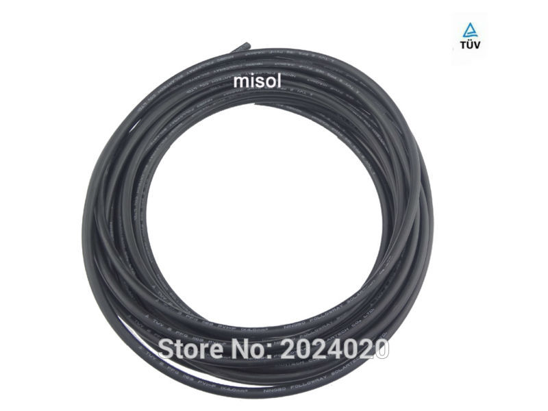 10 meters of 4.0mm2 Photovoltaic cable ( PV Cable ), TUV cable for PV Panels Connection, Solar System Cable
