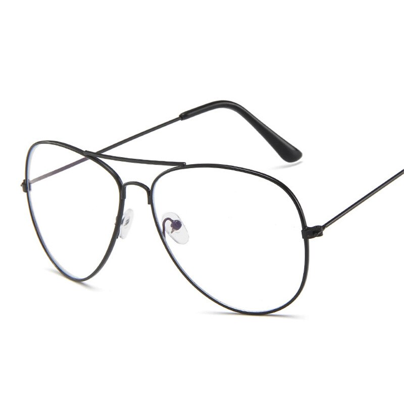 Elbru Anti Blue Ray Glasses Women Anti Blue Light Computer Glasses Cool Metal Clear Lens Eyeglasses Black Feamale