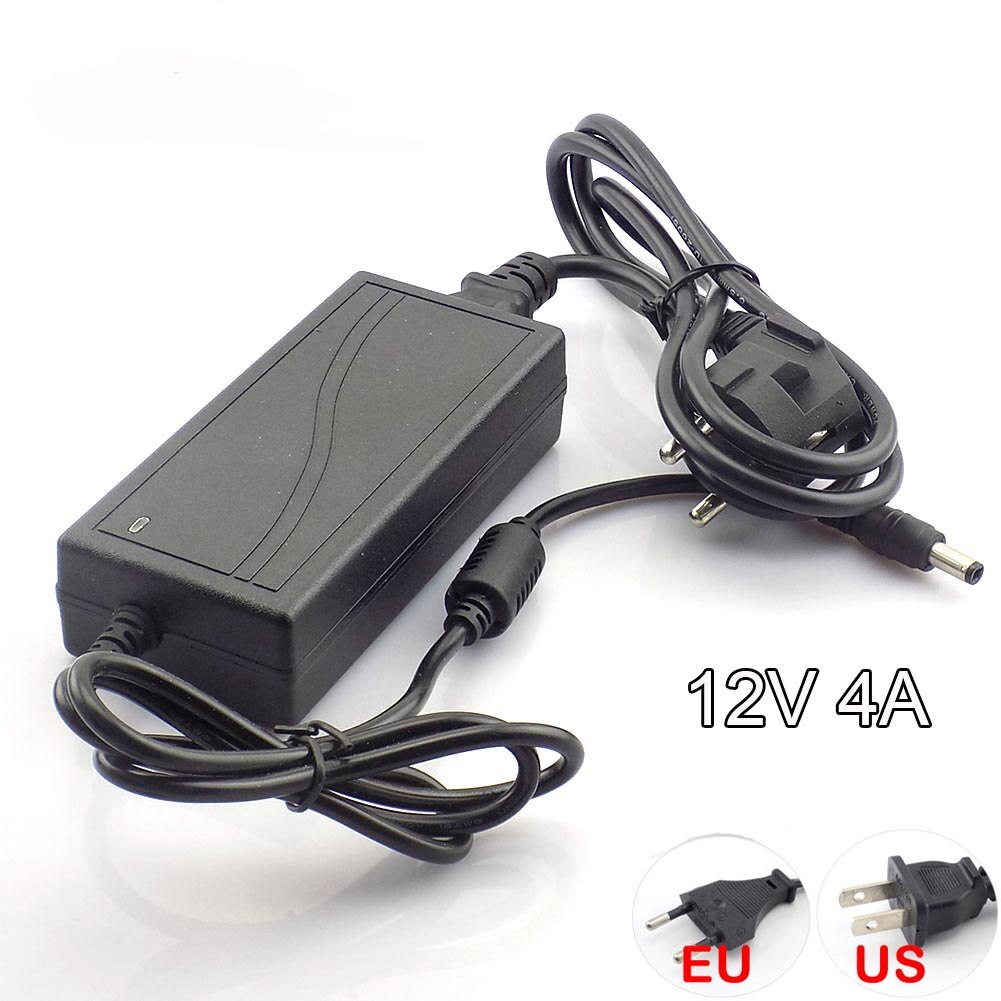 12V 4A Voeding Adapter Transformator Ac 110-240V Converter Cctv Camera Power Adapter 5.5*2.5mm Voor Led Strip Licht L19