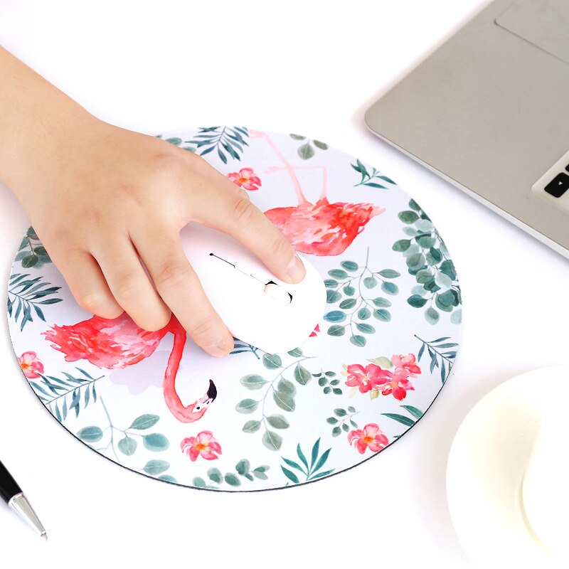 1pc lindo Flamingo flor escritorio Mat Papeleria Kawaii alfobrilla de ratón ordenador de la montaña rusa Mat Oficina de Set de escritorio accesorios