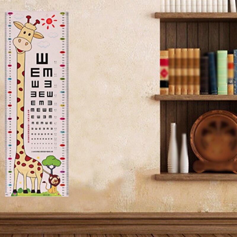 Cartoon Home Bedroom Visual Chart Nursery Decorations PVC Kids Height Chart 1Sheet Wall Stickers