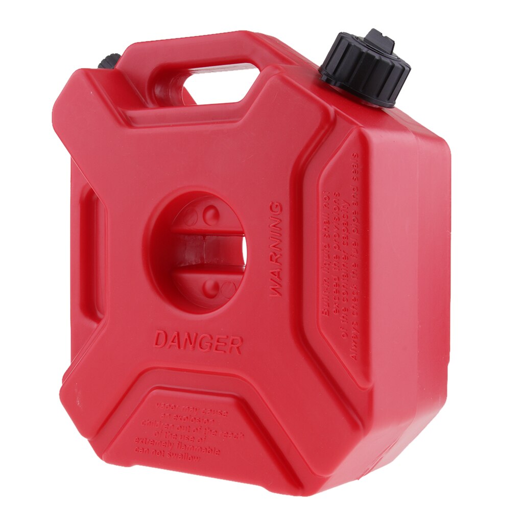 5L Portable Red Plastic Motorcycle Gasoline Oil Container Oil Fuel Tank