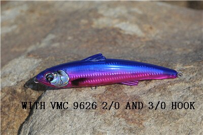 Le Fish 180MM 87g Topwater Fishing Lure Trolling big Pencil Lure Hard bait Floating For Kingfish/Tuna Saltwater With VMC Hook: E002