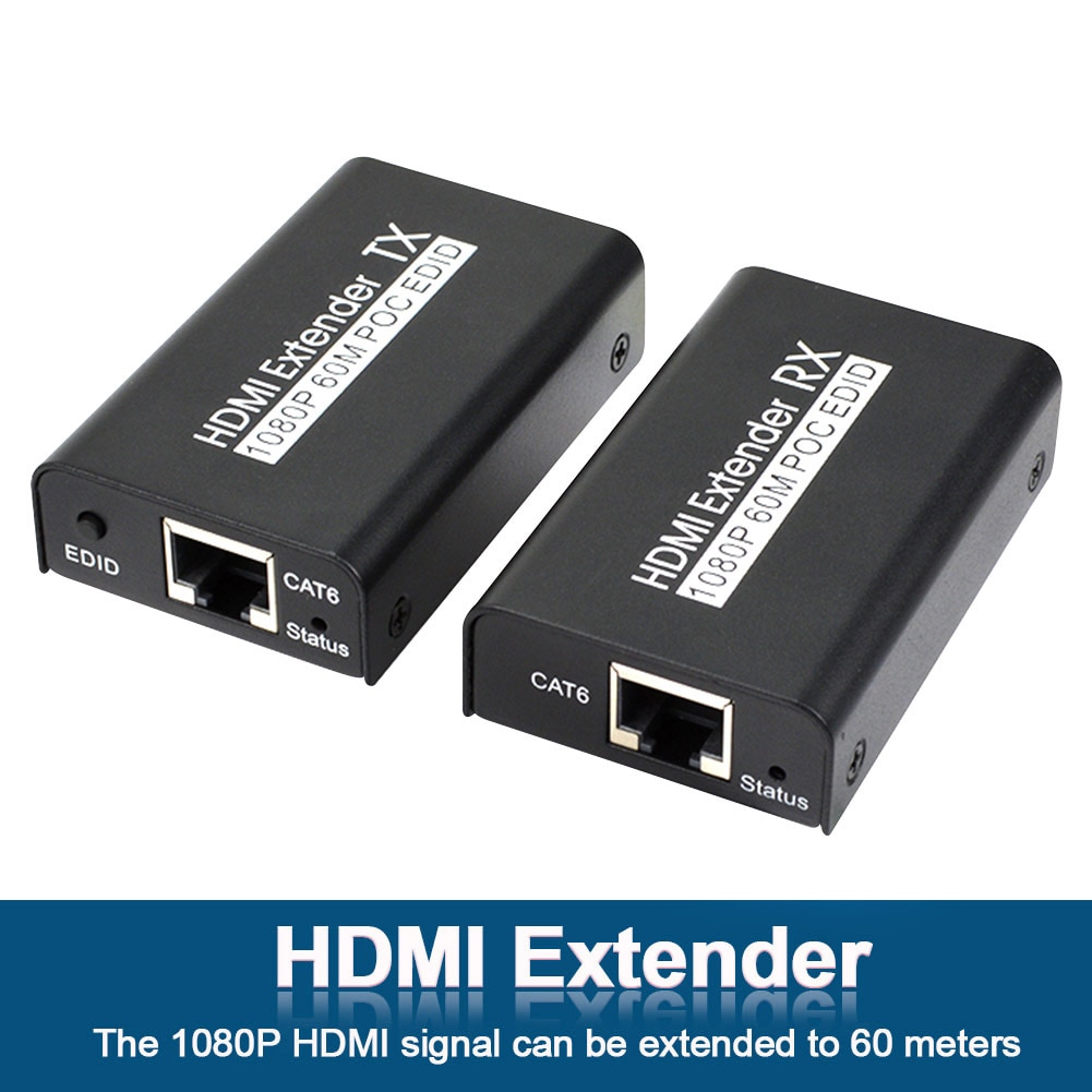 196ft/60M Hdmi Extender Avedio Hdmi Extender Over Cat 5e/6/7 Digitale Hdmi Ethernet Extender Adapter Ondersteuning full Hd 1080P