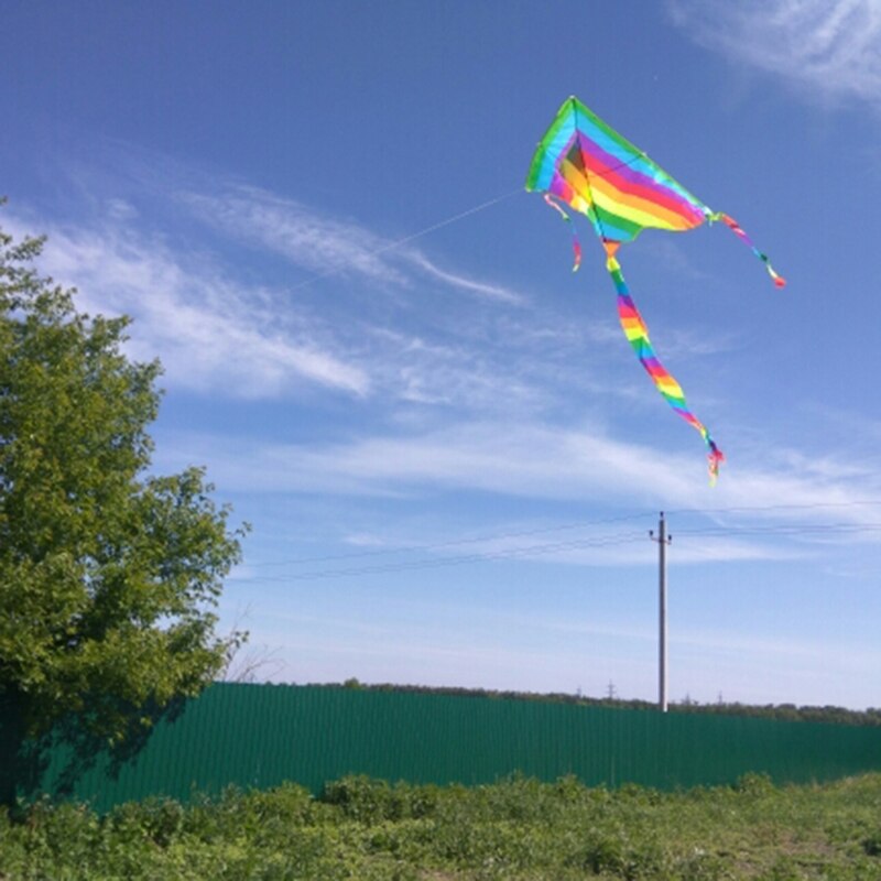 Lange Staart Rainbow Kite Outdoor Vliegers Vliegen Speelgoed Kite Voor Kinderen Kids Single Line Vliegeren Opblaasbare