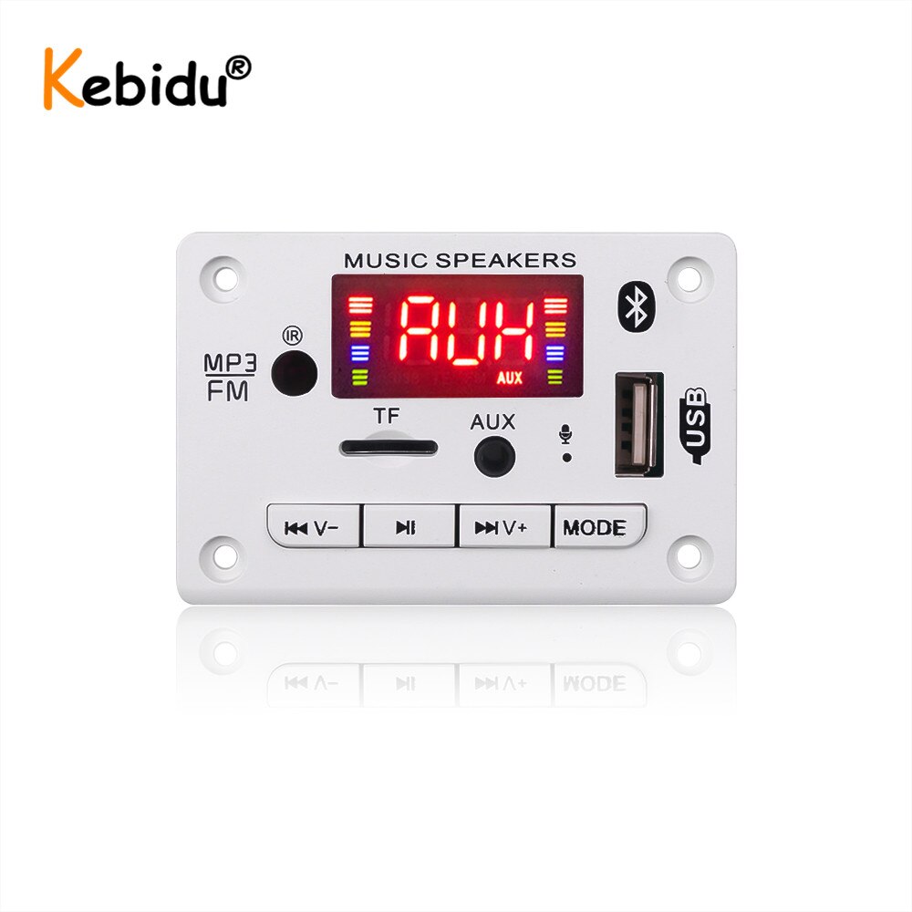 KebiduMEI Bluetooth Mp3 Module de carte de décodage V5.0 lecteur Mp3 haut-parleur sans fil Usb Tf fente pour carte/Usb/Fm/télécommande pour Kit de voiture