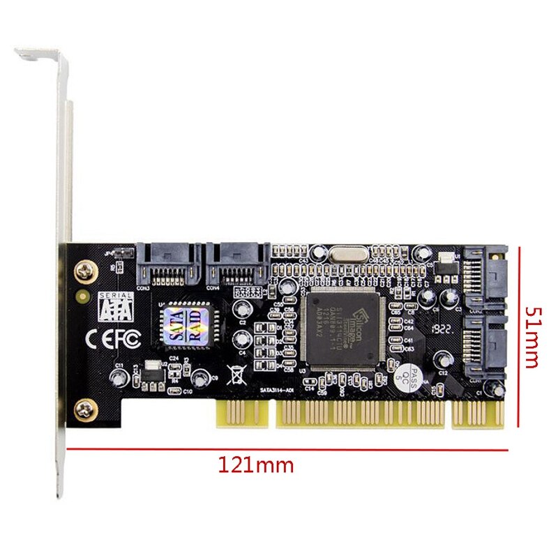 PCI SATA150 4-Channel SATA RAID Array Card Sil3114 SATA Controller Chip