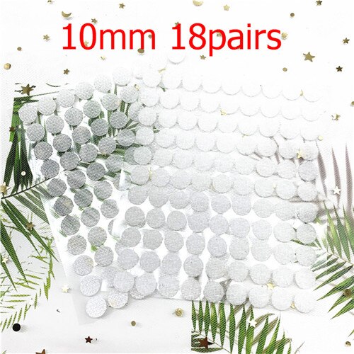 Transparante Magic Nano-Tape Wasbare Herbruikbare Dubbelzijdig Plakband Nano Traceless Sticker Verwijderbare Universele Schijven Lijm: 10mm white 18pairs