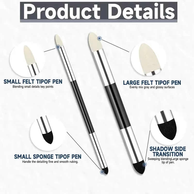 4 Stuks Mengen Spons Pen Gekneed Gum Tekengereedschappen Potlood Gummen Blending Stomp Art Blenders Schets Gereedschap