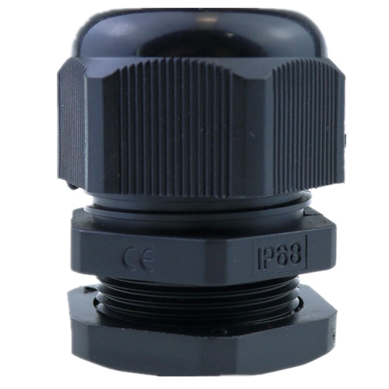 10PCS PG36 Cable waterproof joint Black Or White Plastic Connector Waterproof Cable Glands Ip68 China: black