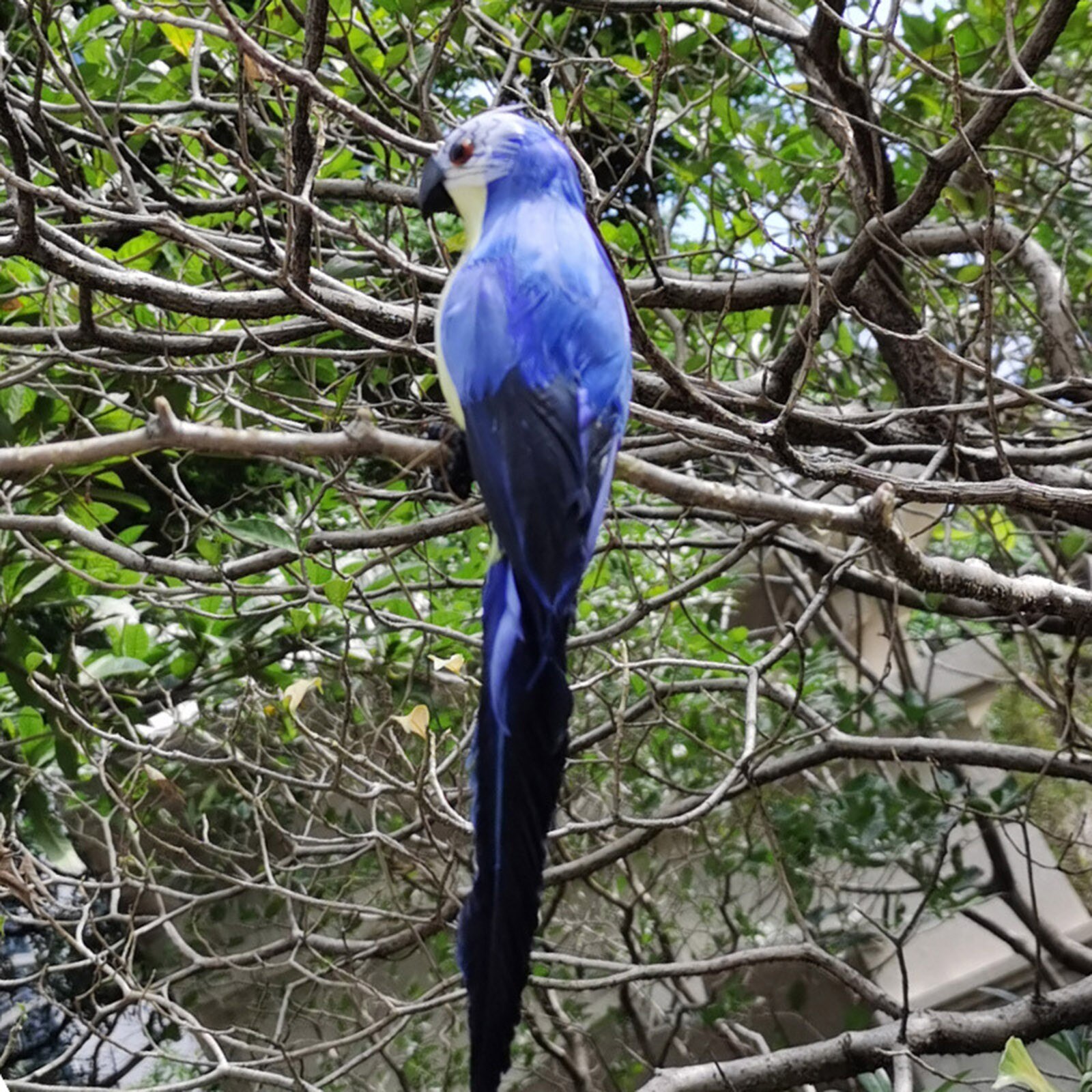 3 Kleur Kunstmatige Vogel Hars Grote Papegaai Vogel Standbeeld Yard Gazon Boom Ornament Opknoping Sculptuur Decoratie Thuis Tuin Craft # w5