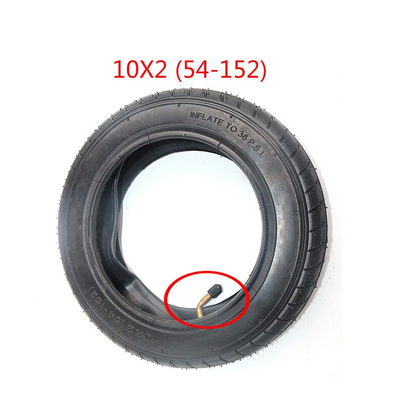 Pneu de 10x3.0, 10x2.50, 10x25, 10x2.125, 10x2, 10x, chambre à air pour Scooter électrique: 10x2 set C
