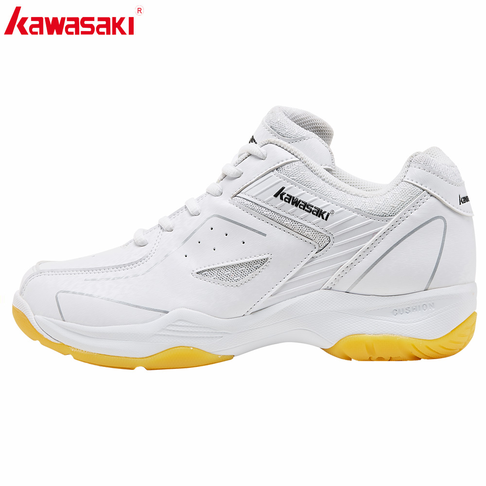 Original Kawasaki White Badminton Shoes Sports Shoes for men Breathable Indoor Court Sneakers K-077