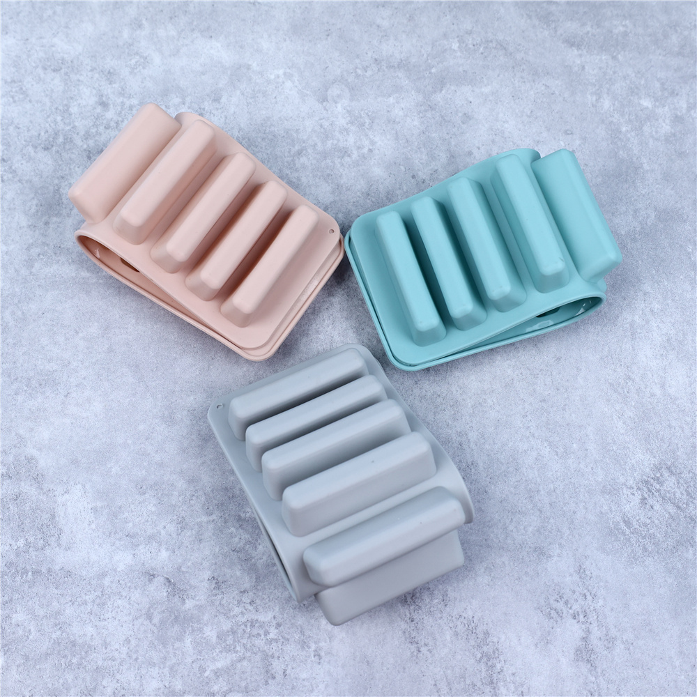 10 agujeros formas de silicona tira larga dedo galleta molde de silicona horno pastel Puff molde para cubitos de hielo bandeja utensilios para hornear DIY herramientas para hornear