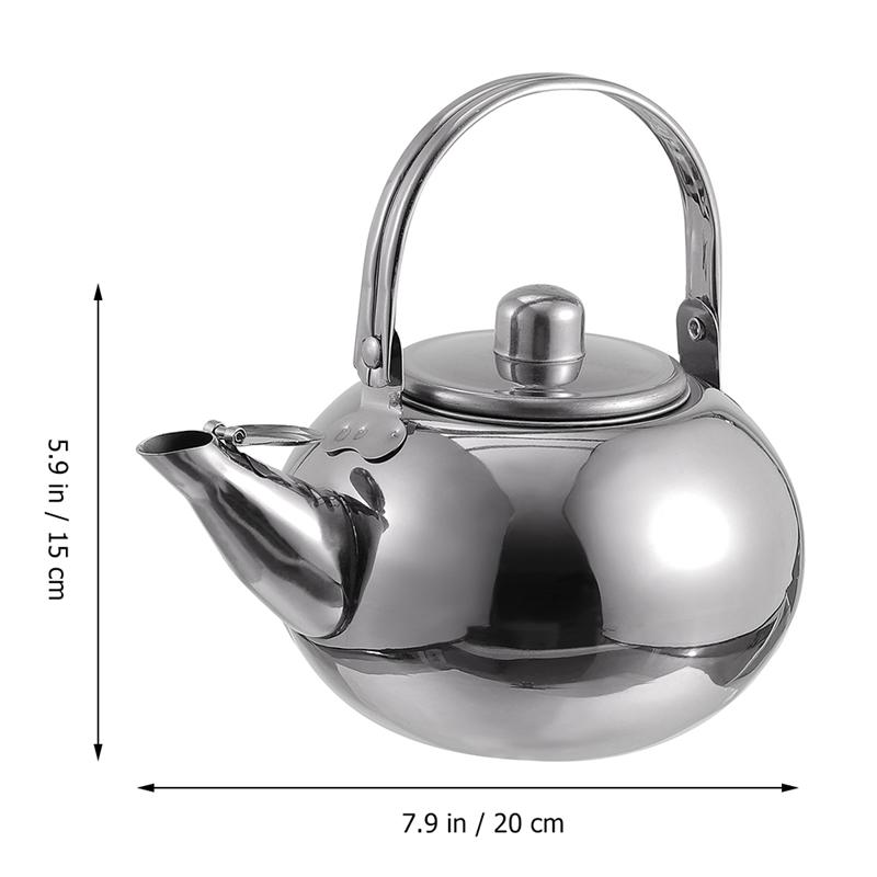 Stainless Steel Tea Kettle Teapot With Filter 1.6L Kitchen Camping Metal Infuser Teapot Coffee Pot Bottle Water Kettle Tea Pot