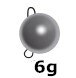 FANTU High Purity 97% Wolfram Cheburashka Fishing Sinkers 5pcs Tungsten Weight Cheburashka Plain Color: 6g
