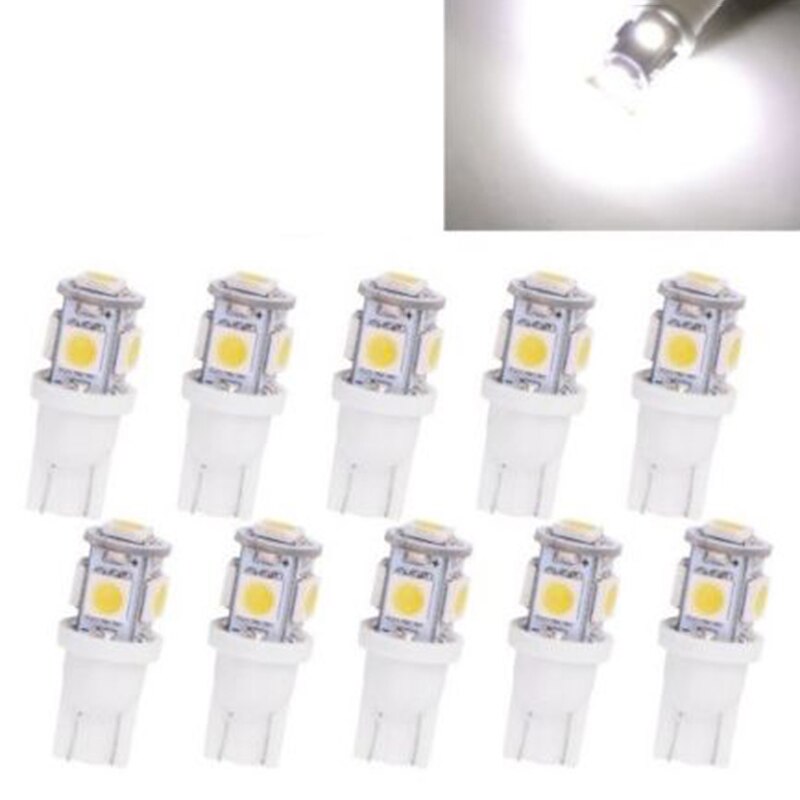 10* T5 Wedge-Bulb White LED For Malibu 12V AC/DC Landscape Light 6000K