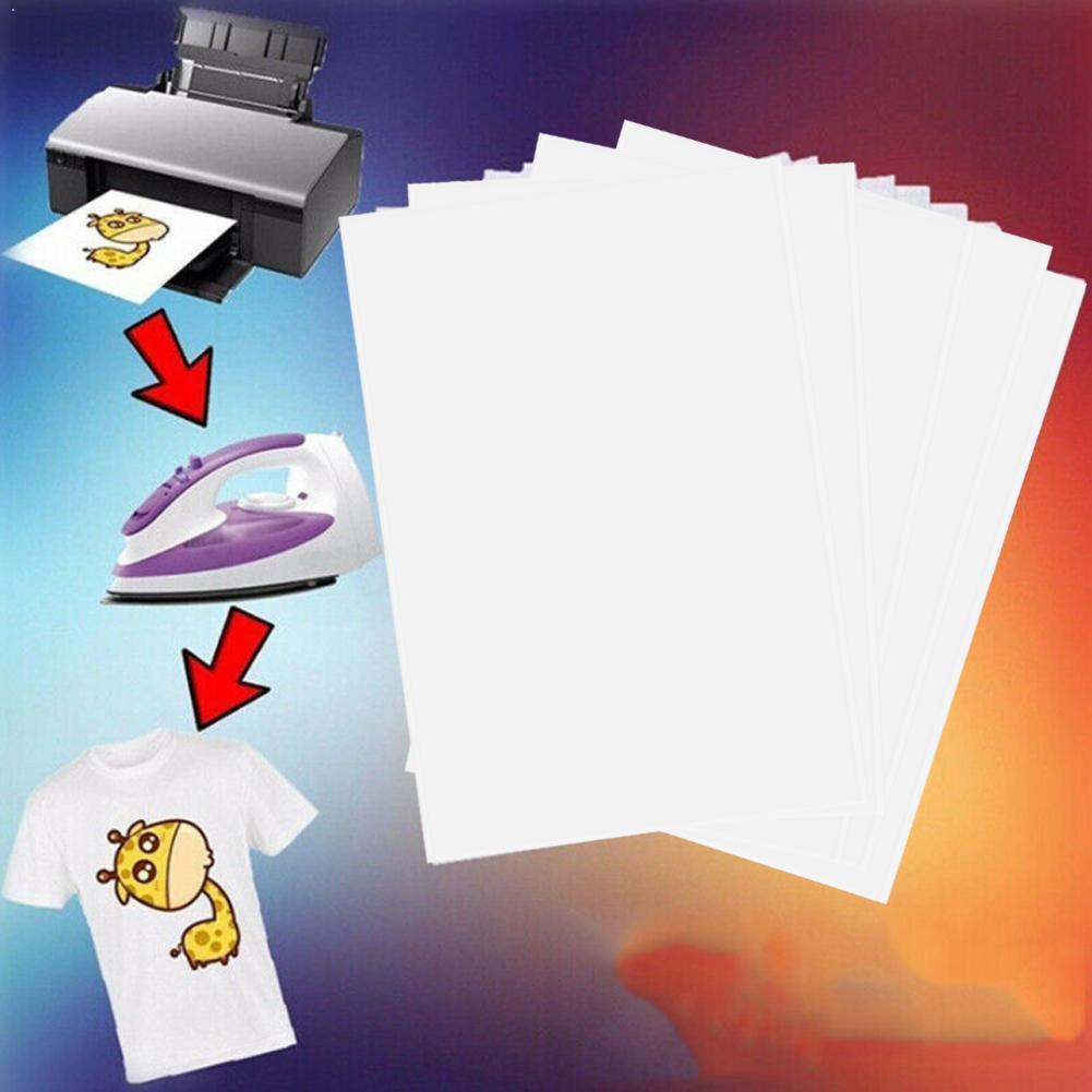10 teile/satz A4 Transfer Papier Für T Shirt Eisen Auf Wärme Licht Handwerk Inkjet Papier Presse Hemden A4 Druck Papier stoffe I9T7