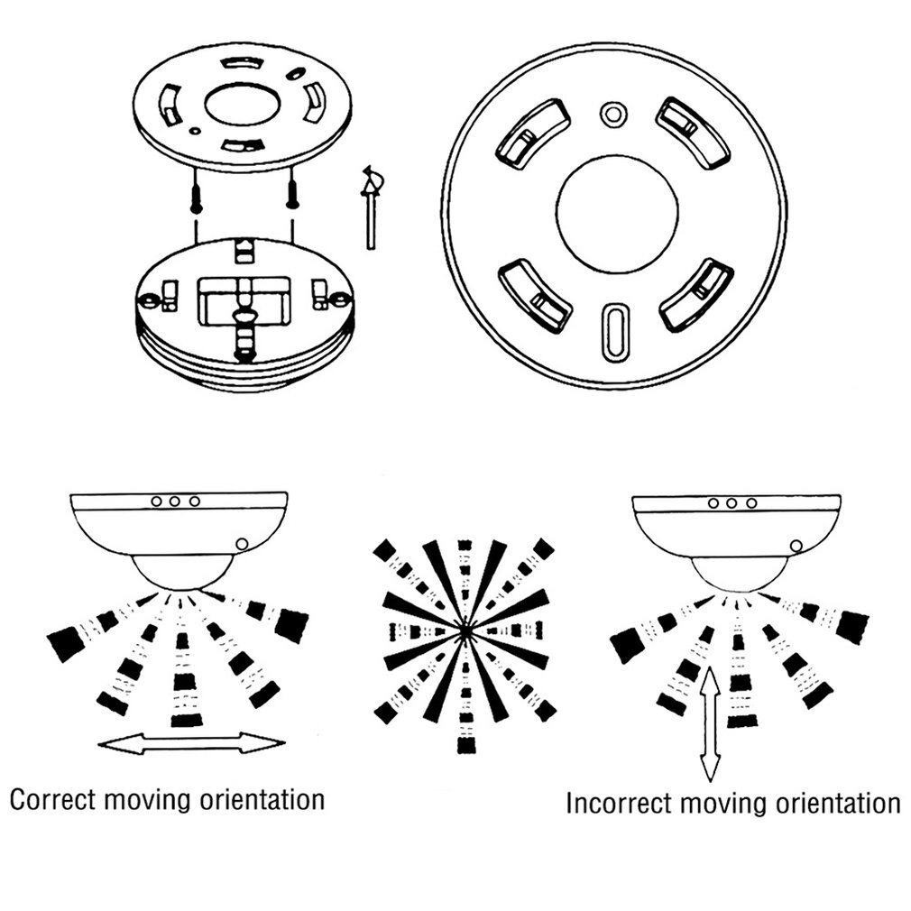 Switch Adjustable Infrared Motion Sensor 110V-240V Body Movement Ceiling Infrared Sensor Bulb Switch