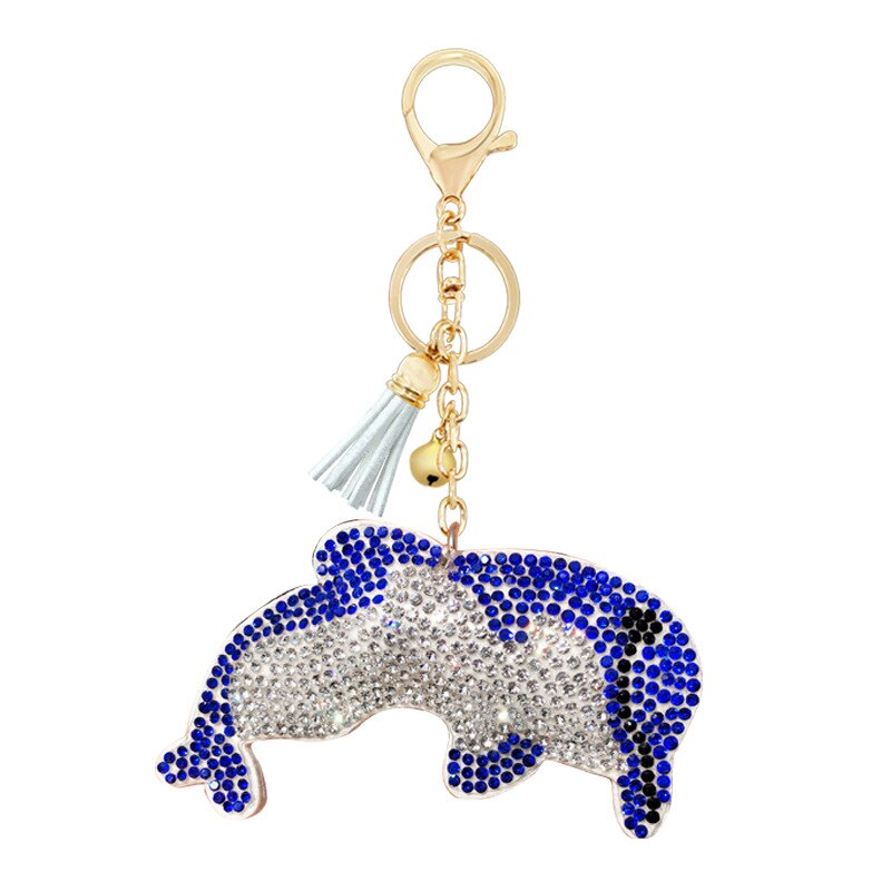 Creatieve Kinderen Kleine Suède Diamant Set Cartoon Mariene Organismen Serie Sleutelhanger Sleutelhanger Hanger Accessoires: Dolphin