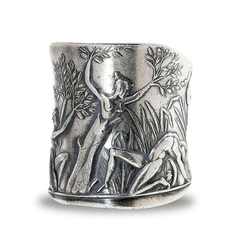 Vintage Art Graveren Griekse Mythologie Laurier Godin Patroon Ring Charm Dames Punk Party Ring Sieraden