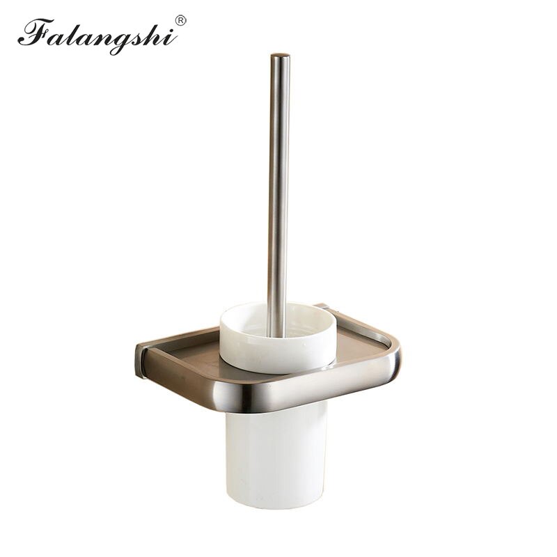 Falangshi Toiletborstelhouder Koper Messing Antiek/Borstel/Wit/Zwart Badkamer Accessoires Wandmontage WB8700: Brush
