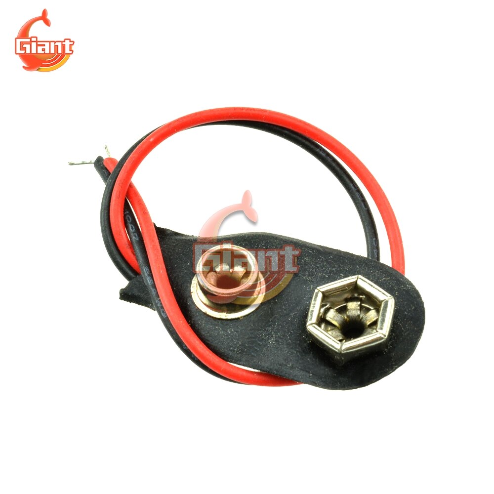 Conector de batería de 9V con enganche, soporte para cables, Cable de 9V, i-fonts, hebilla de batería de carcasa blanda, 10 Uds.