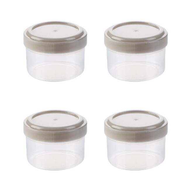 4Pcs/set Mini Tomato Ketchup Bottle Transparent Sauce Seasoning Box Honey Mustard Portable Small Container Salad Dressing Bottle: round