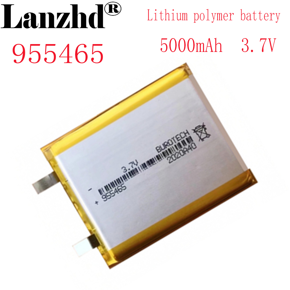 1–10 Stück 3,7 V Lithium-Polymer 5000 mAh 955465 Weicher Akku für Power Bank Bluetooth-Lautsprecher, Tablet-DVD-Akku