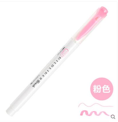 Zebra WFT8 MILDLINER Weichen Pinsel Stift + Harte Spitze Textmarker Doppel Spitze Japan Pastell Farben Marker Stifte: MP
