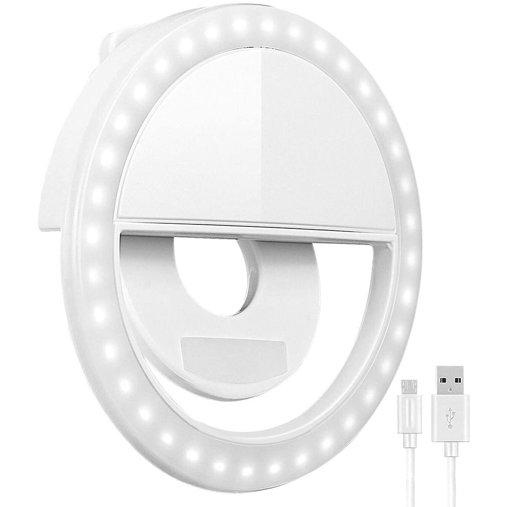 Selfie ringlicht mobiele telefoon ronde lichtclip selfie vullicht draagbare telefoon led ringlicht selfie vullicht
