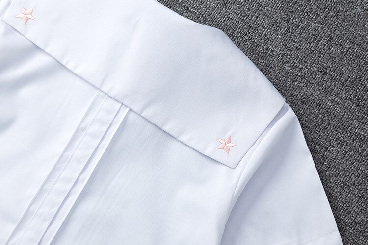 Wit Katoen Japanse Midden Hoge Student School Jurk Voor Meisjes JK Uniformen Zeilers Pak Korte Mouwen Wit Shirt Vrouwen Tops