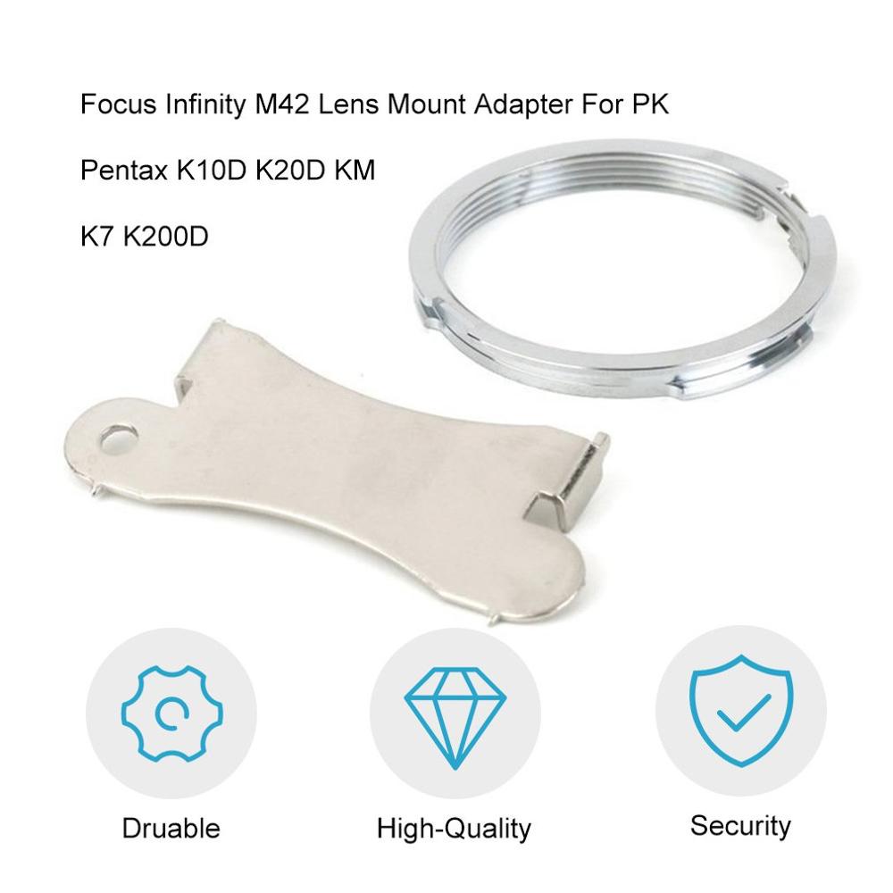 Beroep Zilveren Lens Adapter Ring Voor Pentax M42 42Mm En Voor Pk Mount Adapter Oneindig