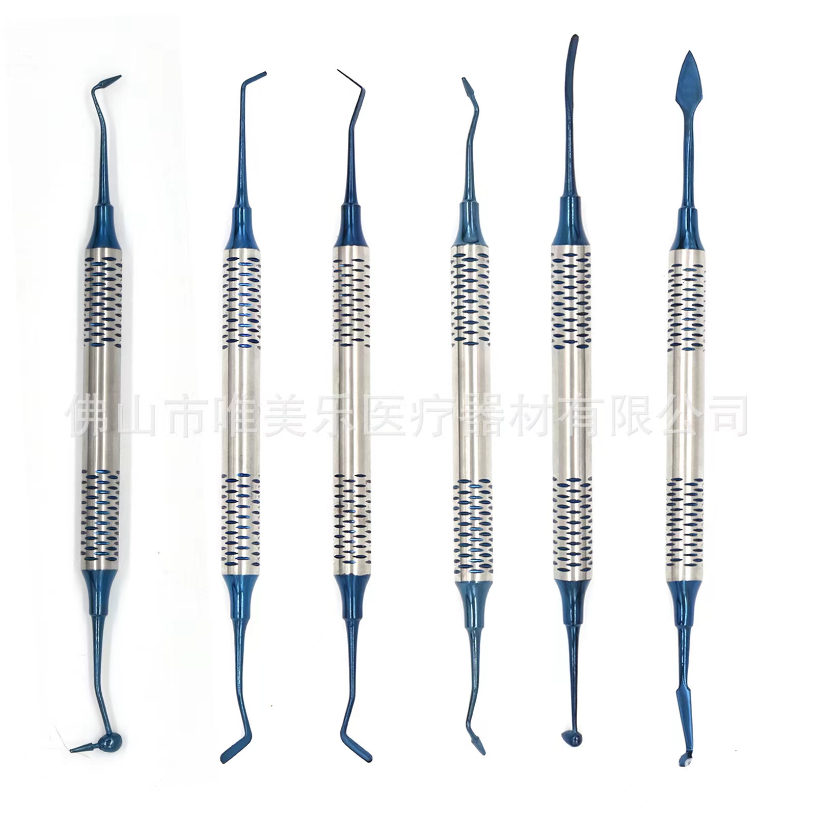 6 teile/satz Zahnkopf Harz Füllstoff Set Dental Composite Harz Füllung Spatel Titan plattiert Griff