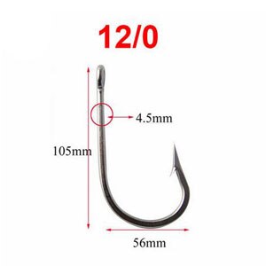 Hyaena 1PCS Stainless Steel Large Shark Fishing Hook Rigs 2 Arms 400lb Wire Leaders Big Hook Rig Fishing Tackle: 12