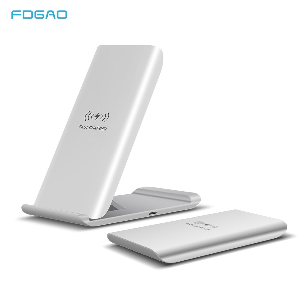 Fdgao 15W Draadloze Oplader Stand Usb C Qi Snel Opladen Dock Station Telefoon Oplader Voor Iphone 11 Pro Xs xr X 8 Samsung S10 S20