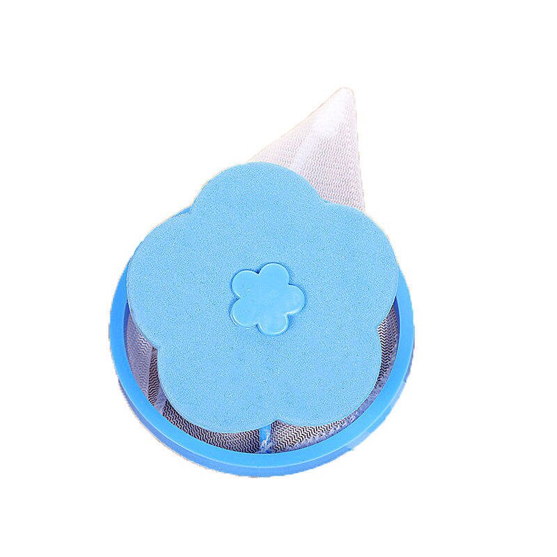 Vuile vezelverzamelaar wasmachine accessoires haarverwijdering wasballen schijven netfilterzak pluizenvangerzak: Blauw